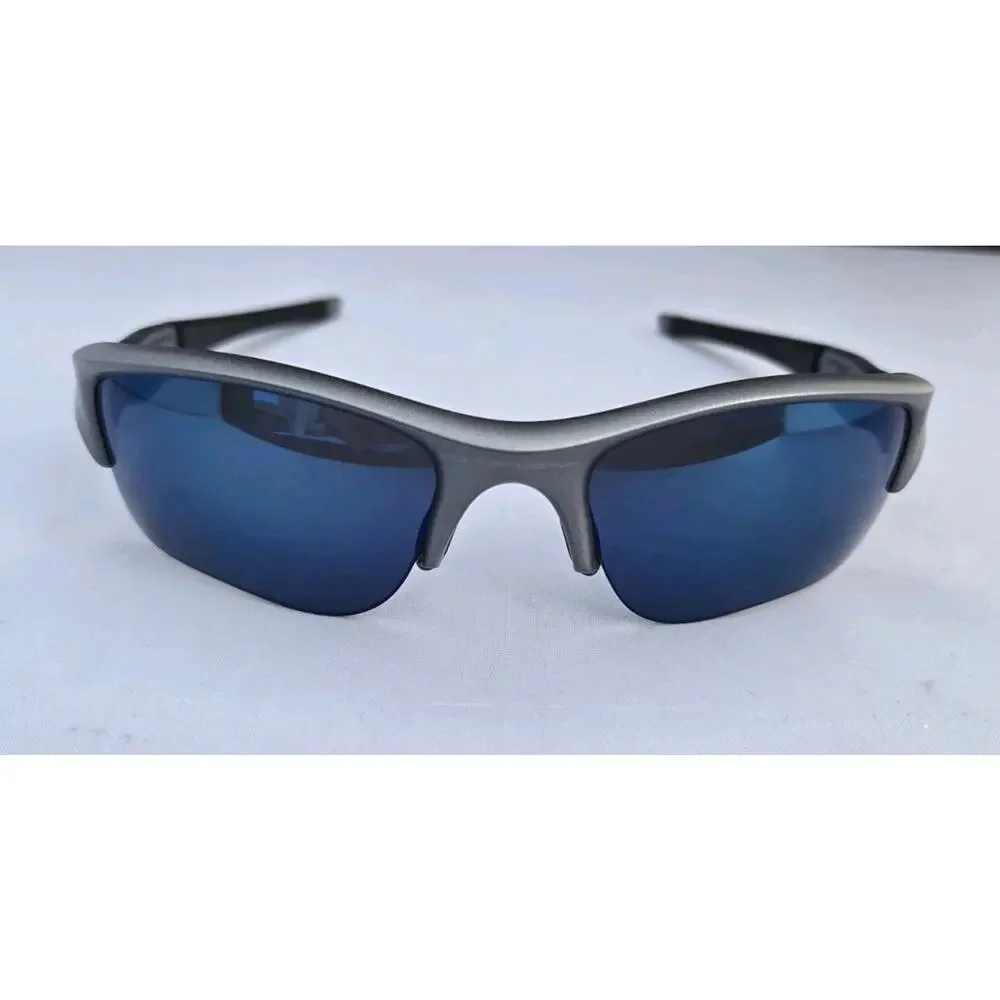 Oakley Vintage FLAK Jacket 2.0 XLJ Sunglasses UV Drk Gry/Blue Polarized Ice Lens